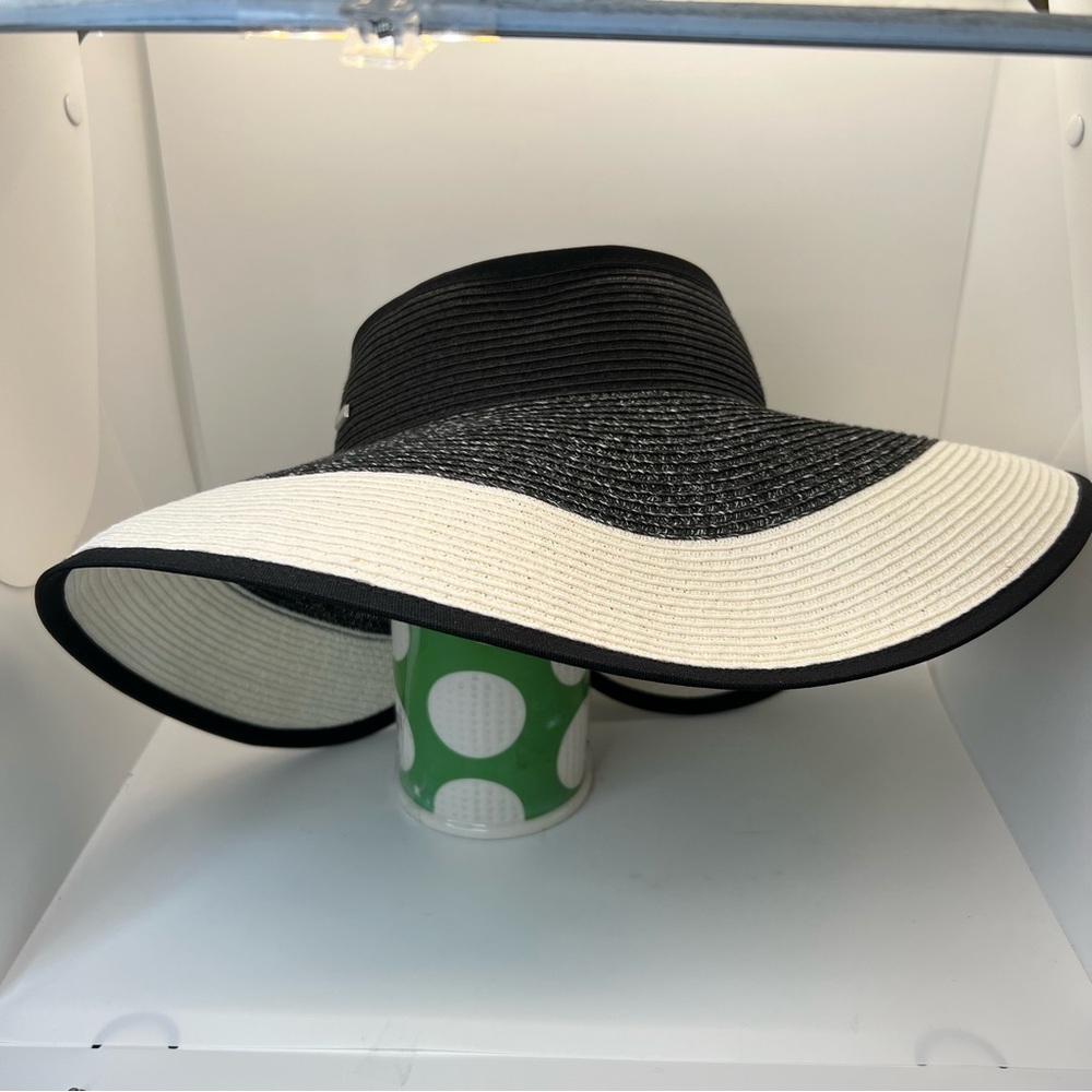 Women's San Diego Hat Company Roll Up Visor with Bow Closure UBV038 Black OS - Picture 2 of 10